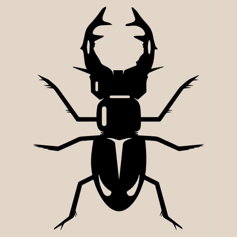 stilisierter Hirschkäfer mit prächtigen Geweih