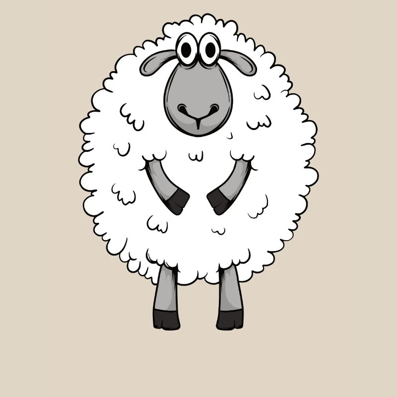 Cute German Shepherd Sheep Motif