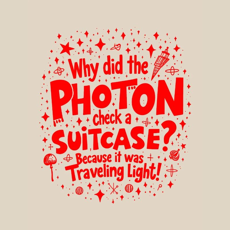 Warum hat das Photon einen Koffer eingecheckt? Lustige Physik