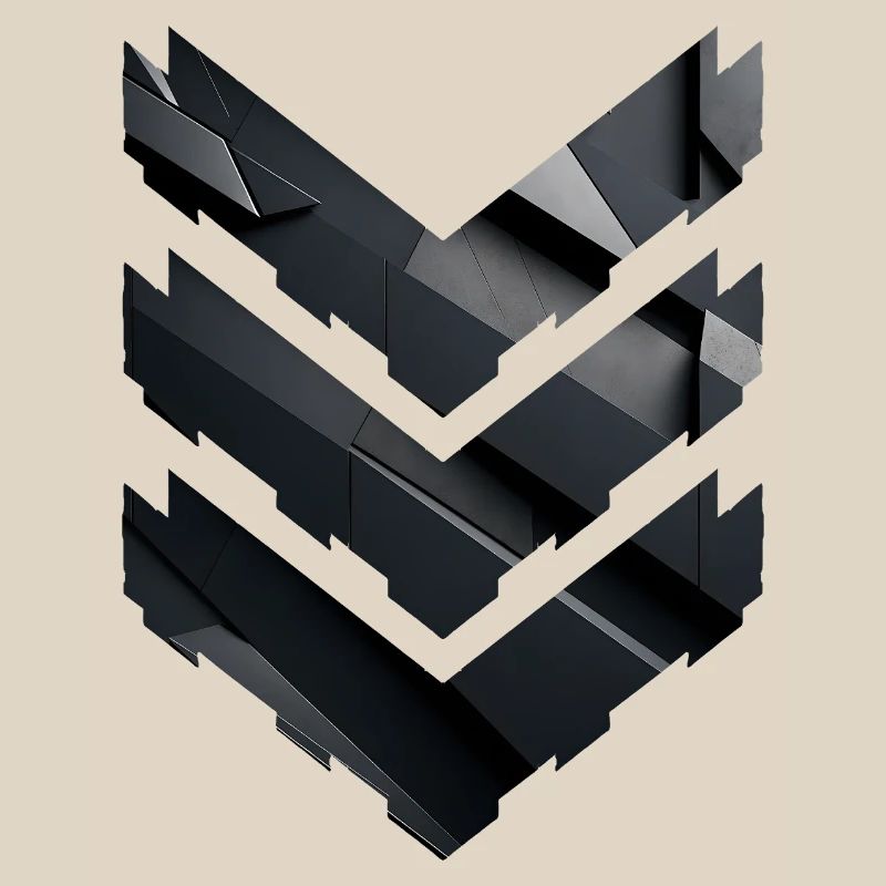 Abstract Black Geometric Pattern