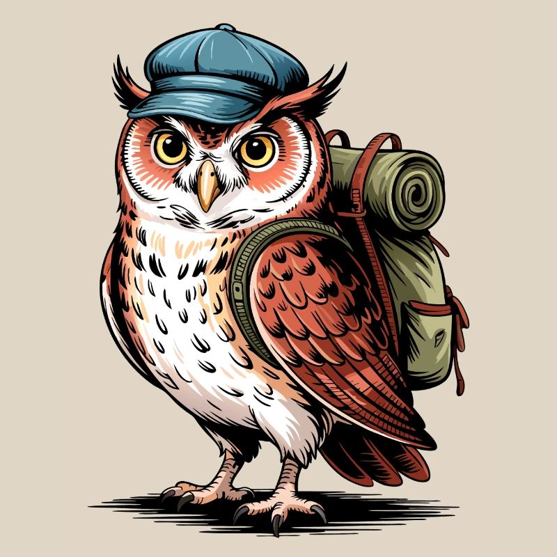 Adventure Owl with Backpack