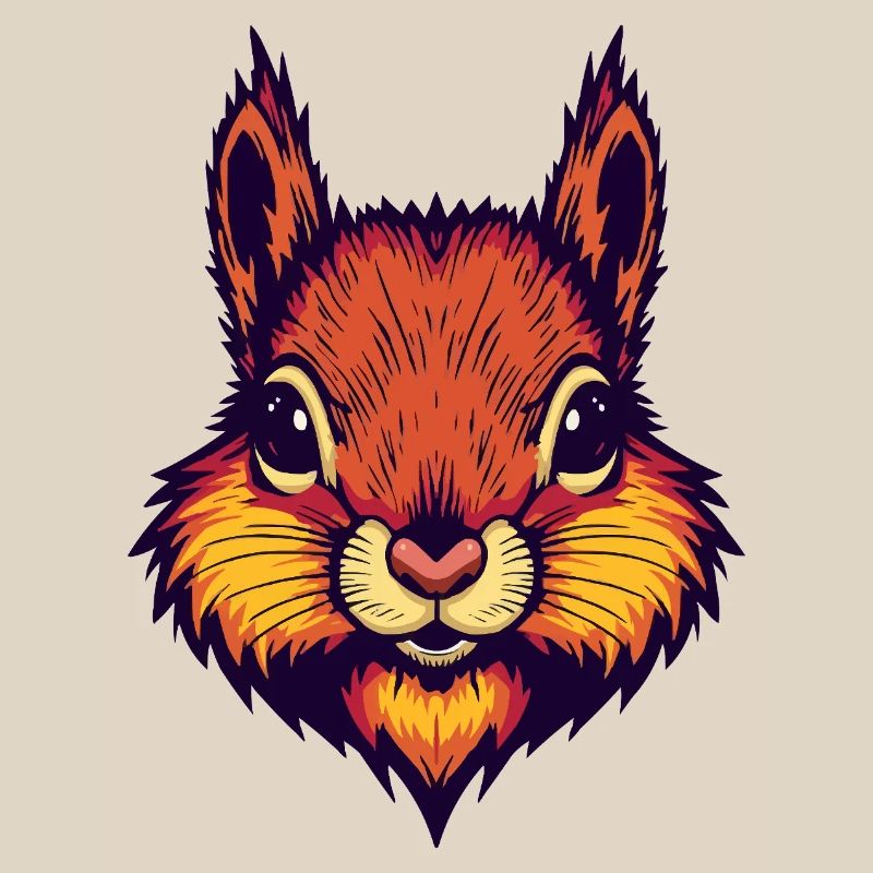 Bright autumnal squirrel