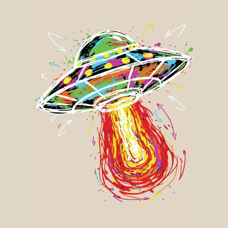 UFO Space Scribble Scribble Color