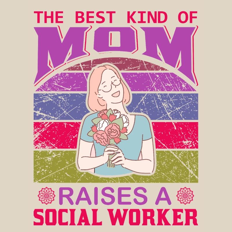 Beste Mutter zieht ein Sozialarbeiter-Hemd groß