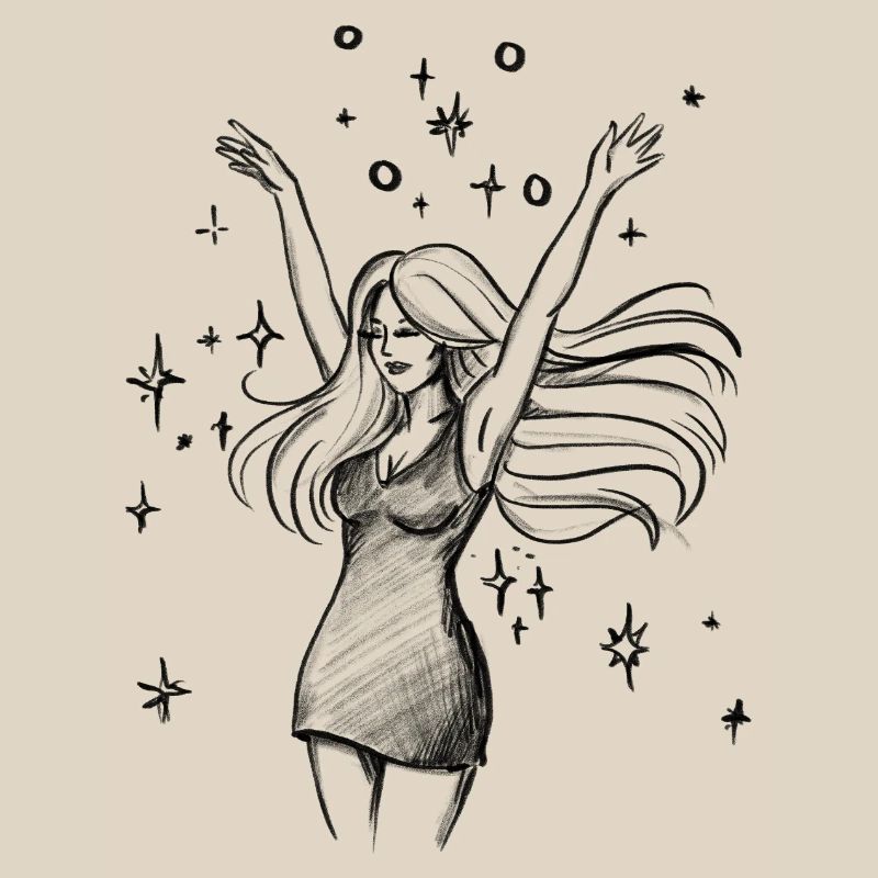 Dancing Woman Empowerment - Illustration