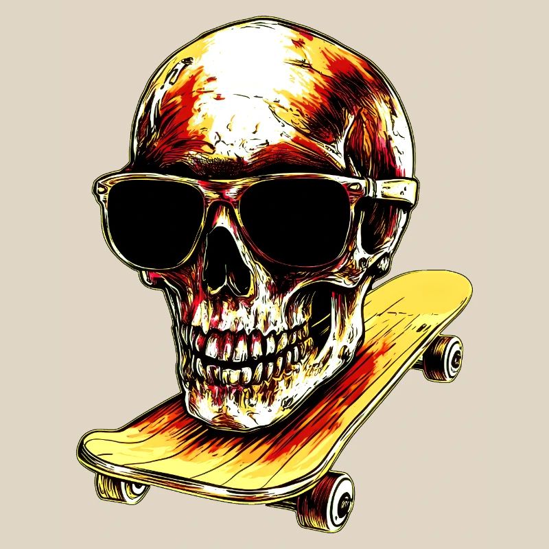 Skull Skateboarder