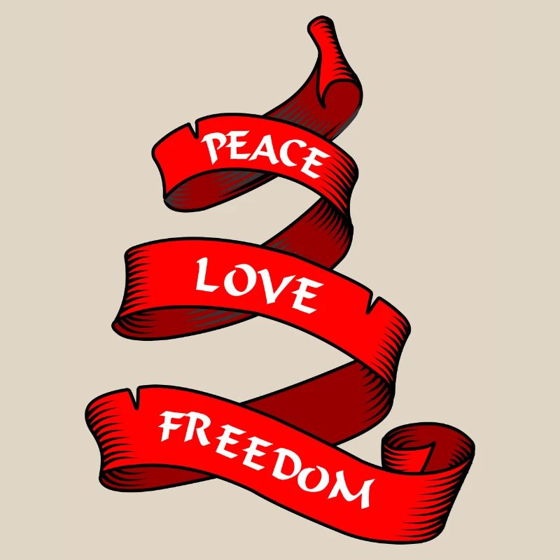 Friedensbanner oder Wimpel rot