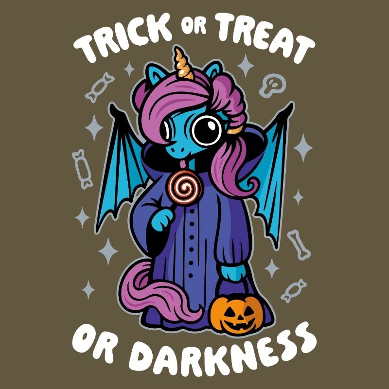 Dunkles süßes Einhorn - Süßes oder Saures oder Dunkelheit