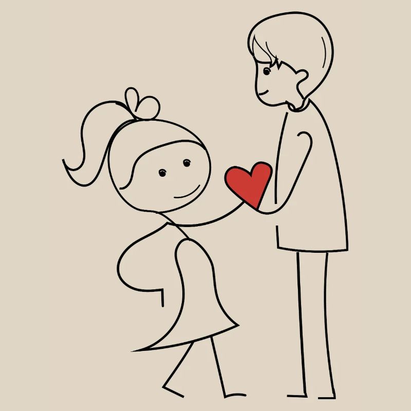 Friends exchanging affection