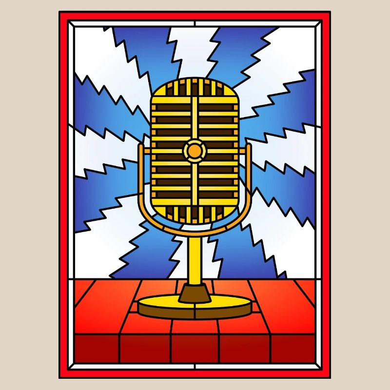 Conception rétro de vitrail micro