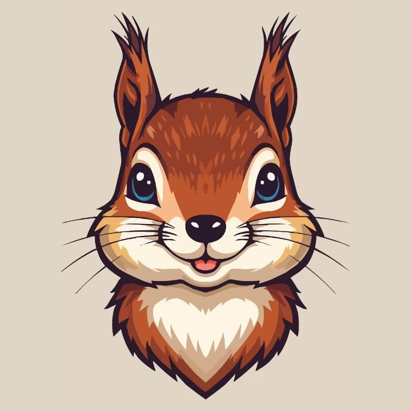 Süßer Eichhörnchen Kopf