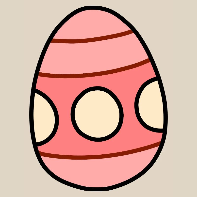Pastel Striped Easter Egg