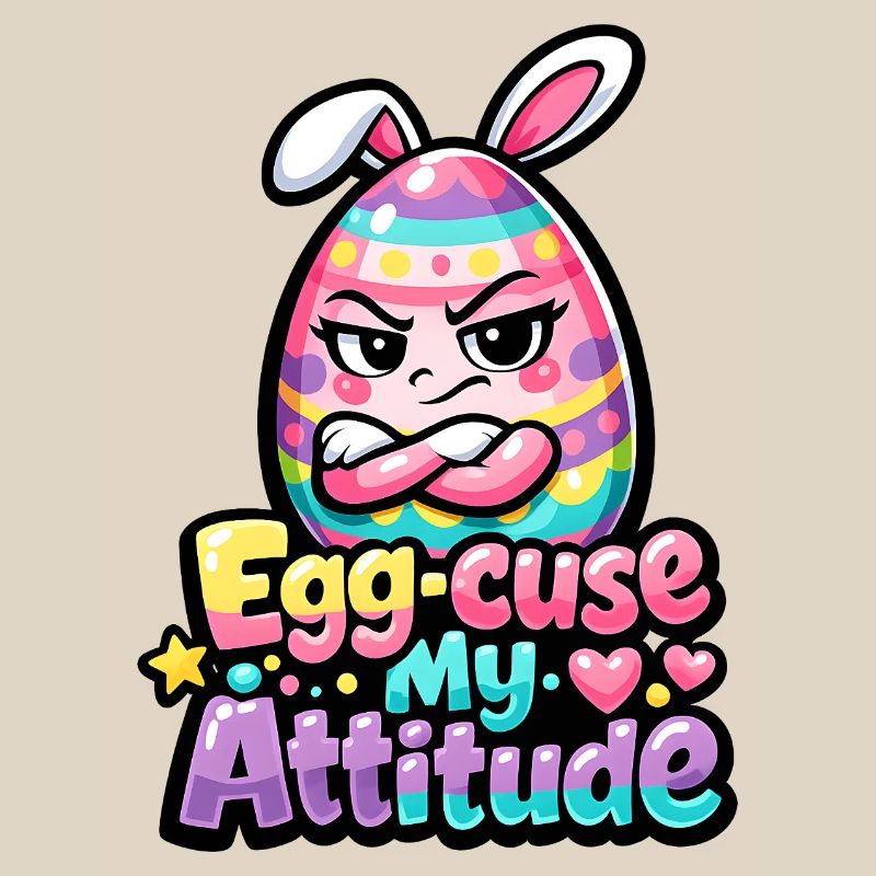 Excuse my Attitude Easter Pun