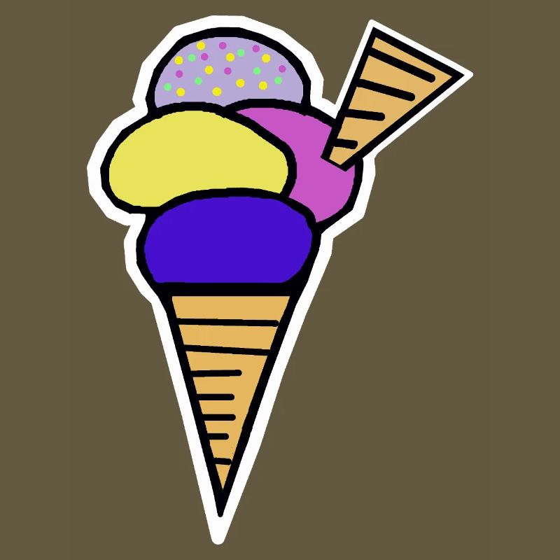 Eiswaffel Eiscreme Eis Kinder Retro