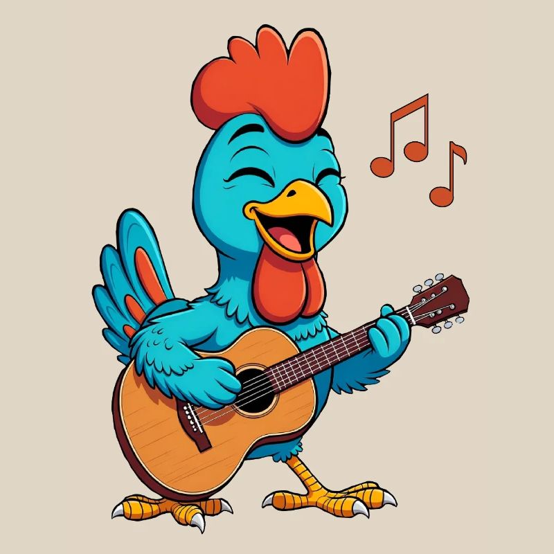 Chicken Playing Guitar