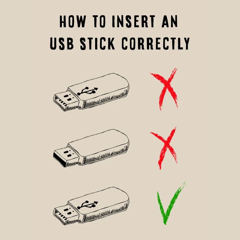 How to insert an usb stick correctly