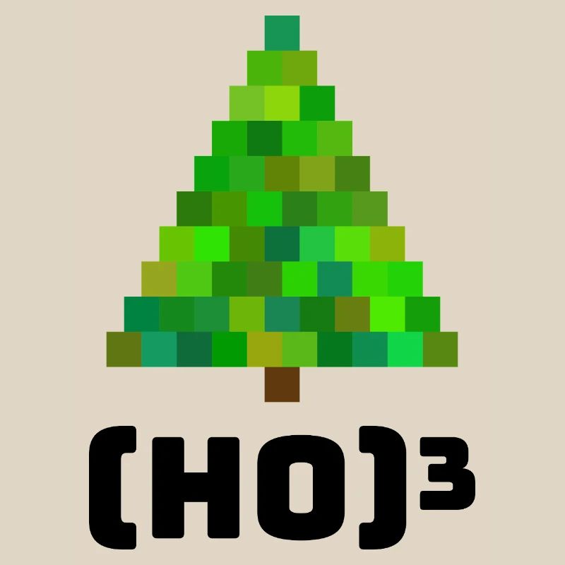 Pixelated Christmas Tree Illustration