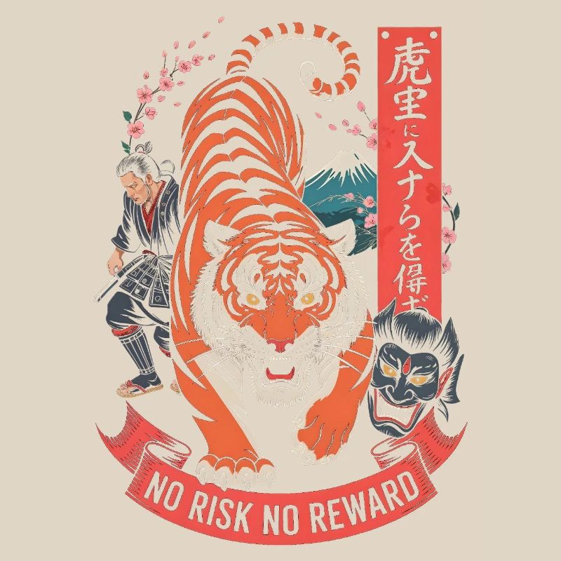 Design du Tiger Samurai Sans Risque Sans Récompense