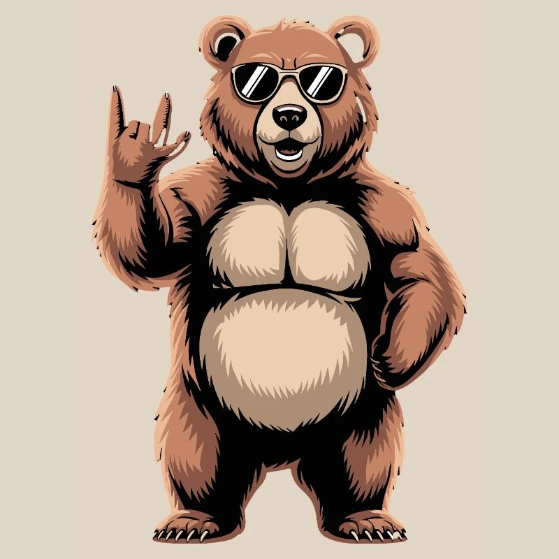 Gonna Bella con Occhiali da Sole Con Segno di Mano