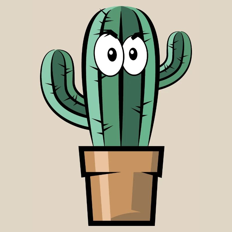 Comic Cactus Symbol Gift Idea Comic Fun Cactus