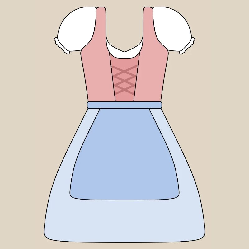 Conception de robe bavaroise traditionnelle Dirndl
