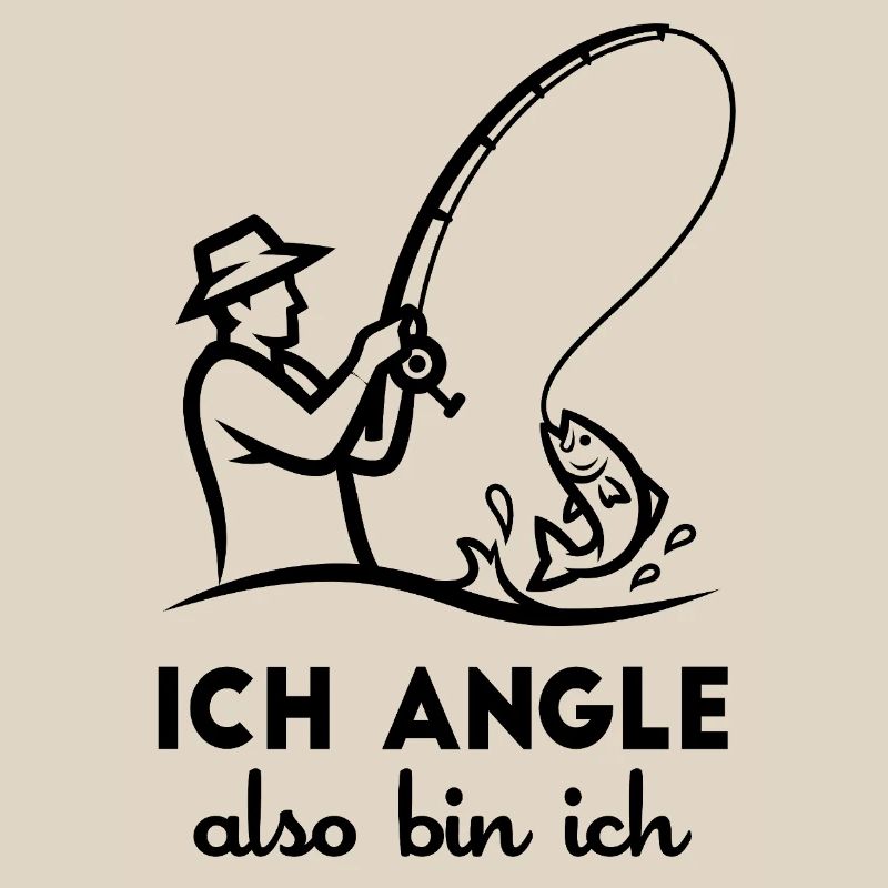 Ich angle also bin ich Lustiger Angler Spruch