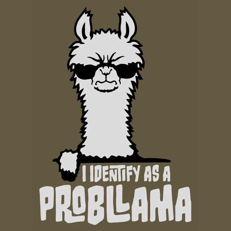 Je m’identifie comme un probllama Cool Lama Problem Spruch