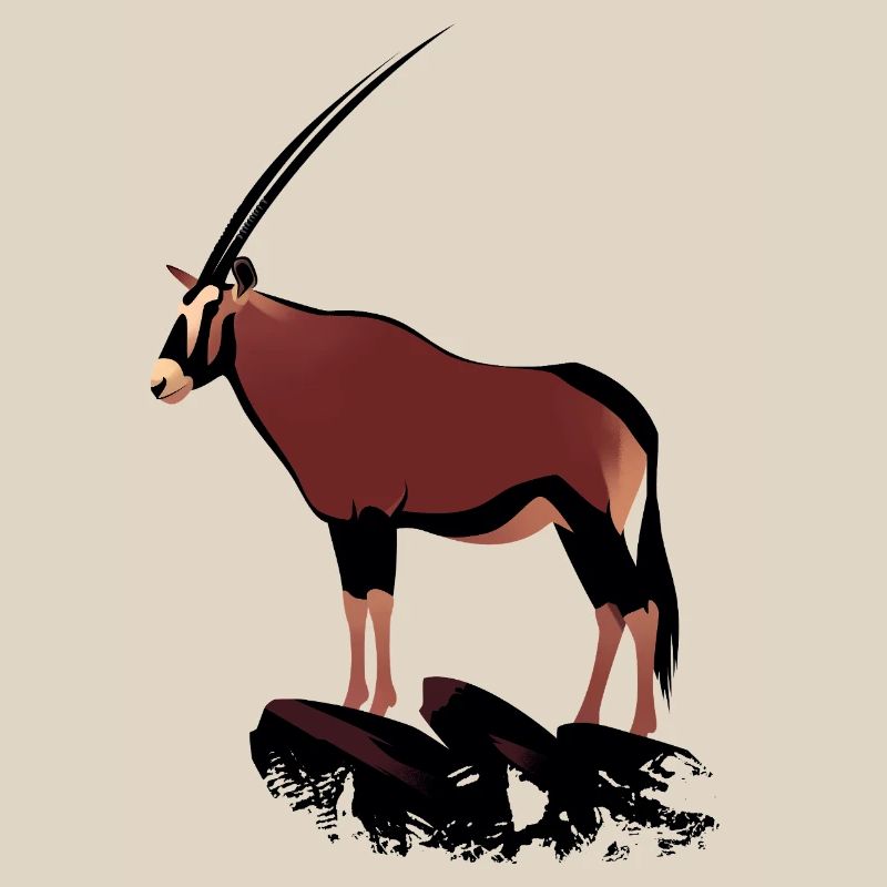 Oryx on rocks