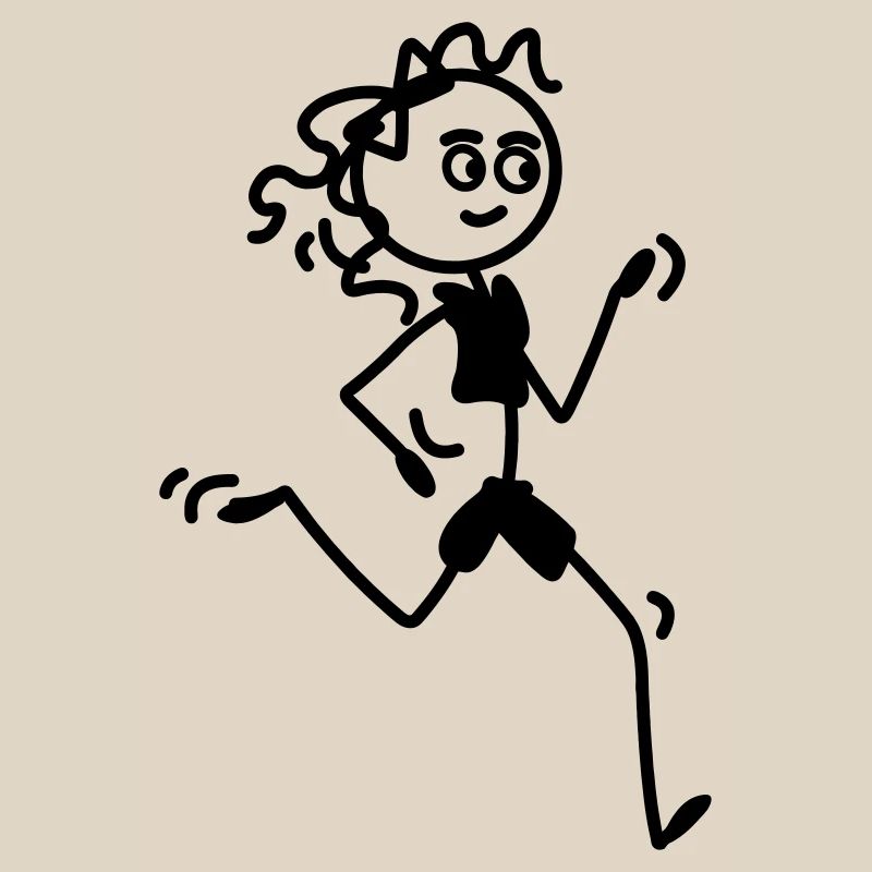 Läuferin Mädchen oder Frau