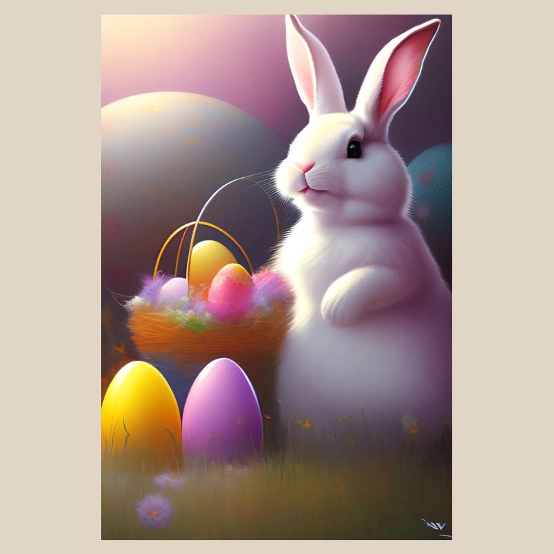 Easter Bunny with Easter Eggs