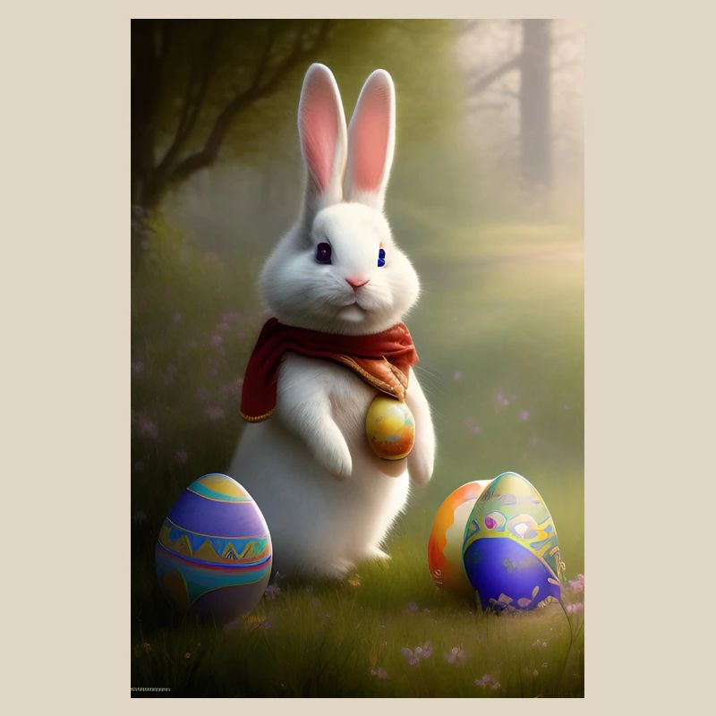 Easter Bunny with Easter Eggs
