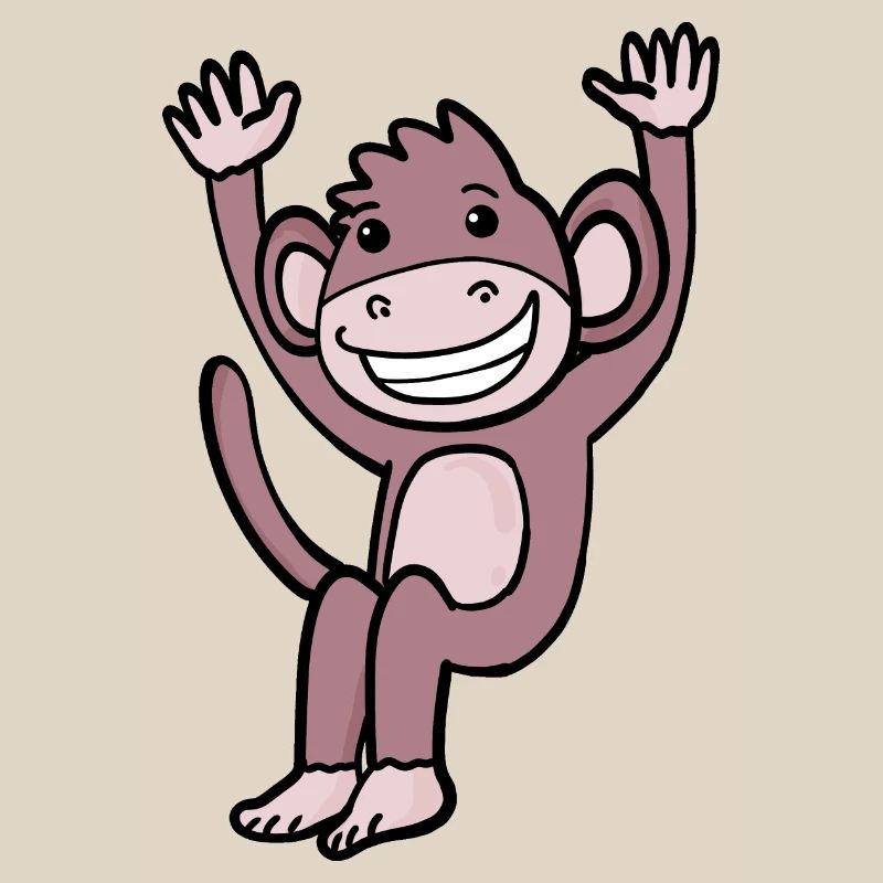 Cute laughing monkey