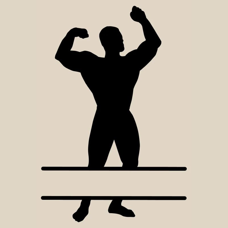 Bodybuilder with text space