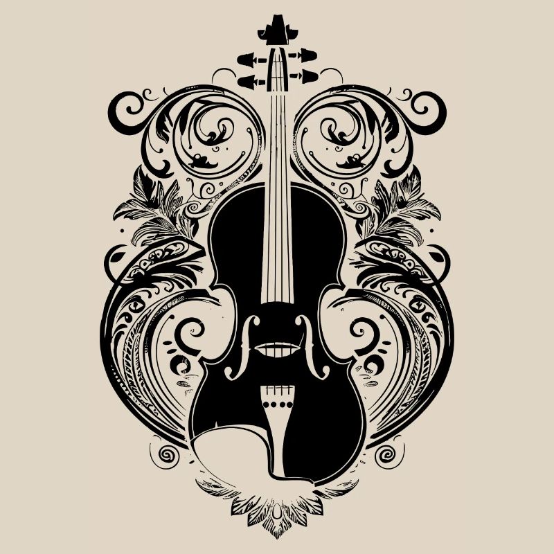 Fiddle Cartoon Style