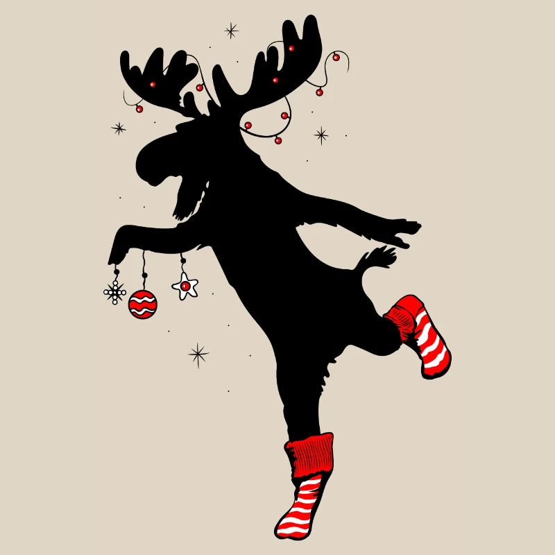 Moose with Antlers Funny Xmas Tree Replacement