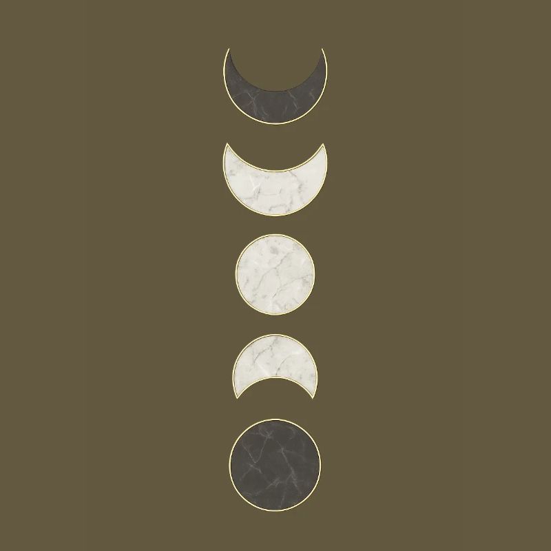 Moon Phases Marble Pattern