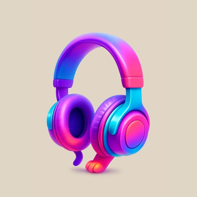 Casque Neon Gradient