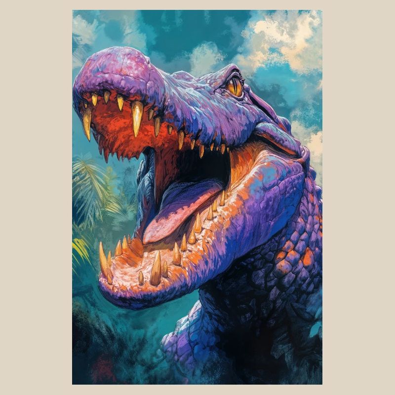 Illustration eines Krokodils