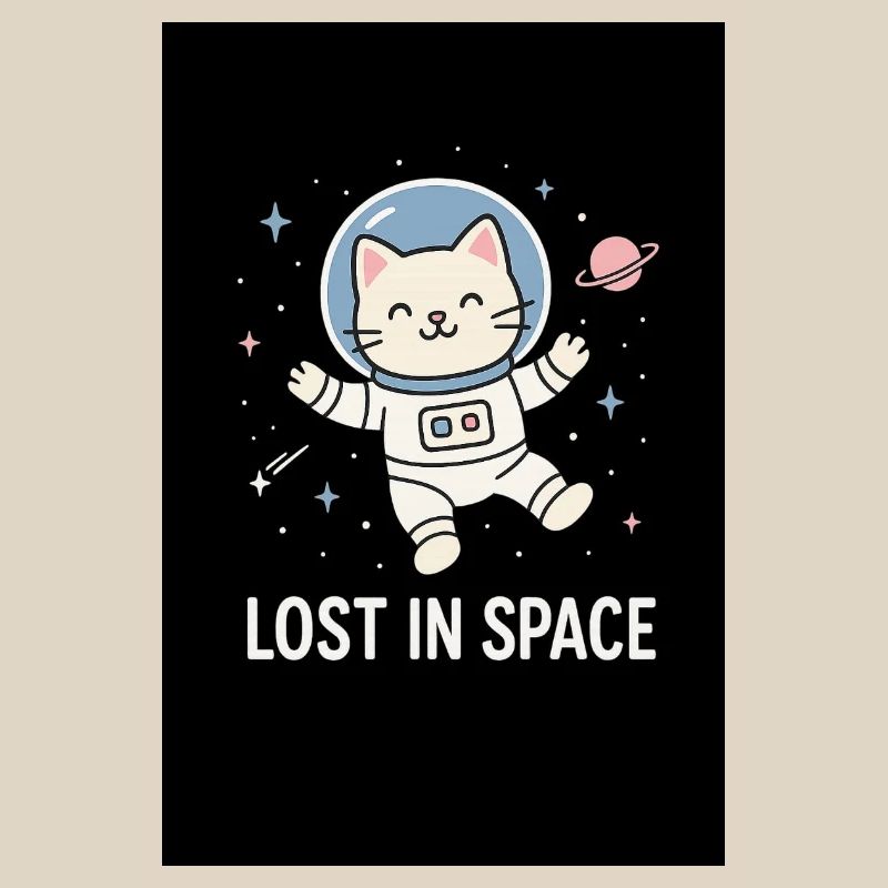 Astronaute chat perdu dans l’espace