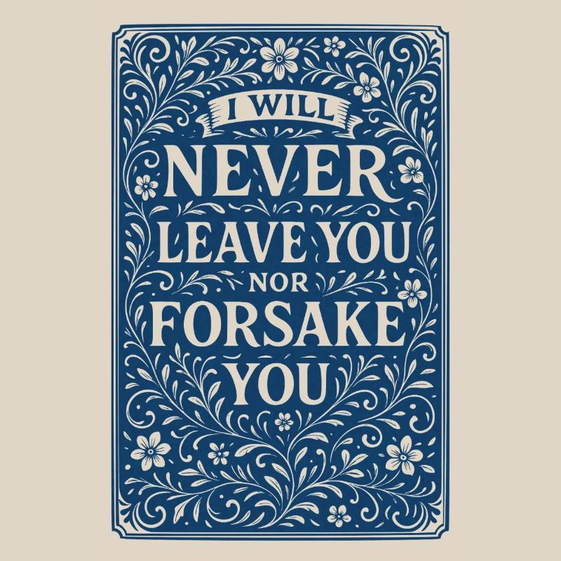 Ich werde dich niemals verlassen oder im Stich lassen