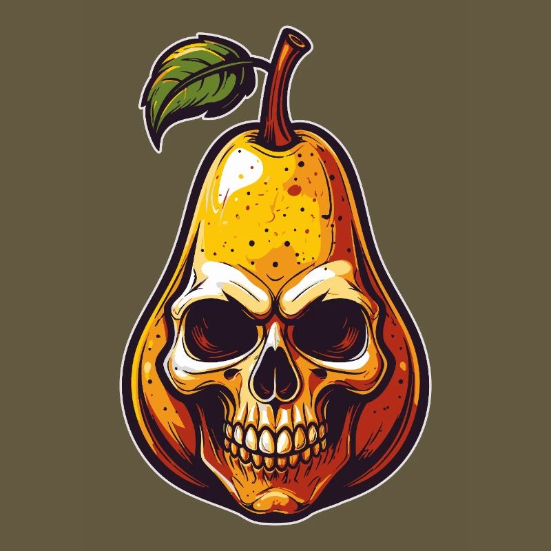 Pears Skull Comic Style
