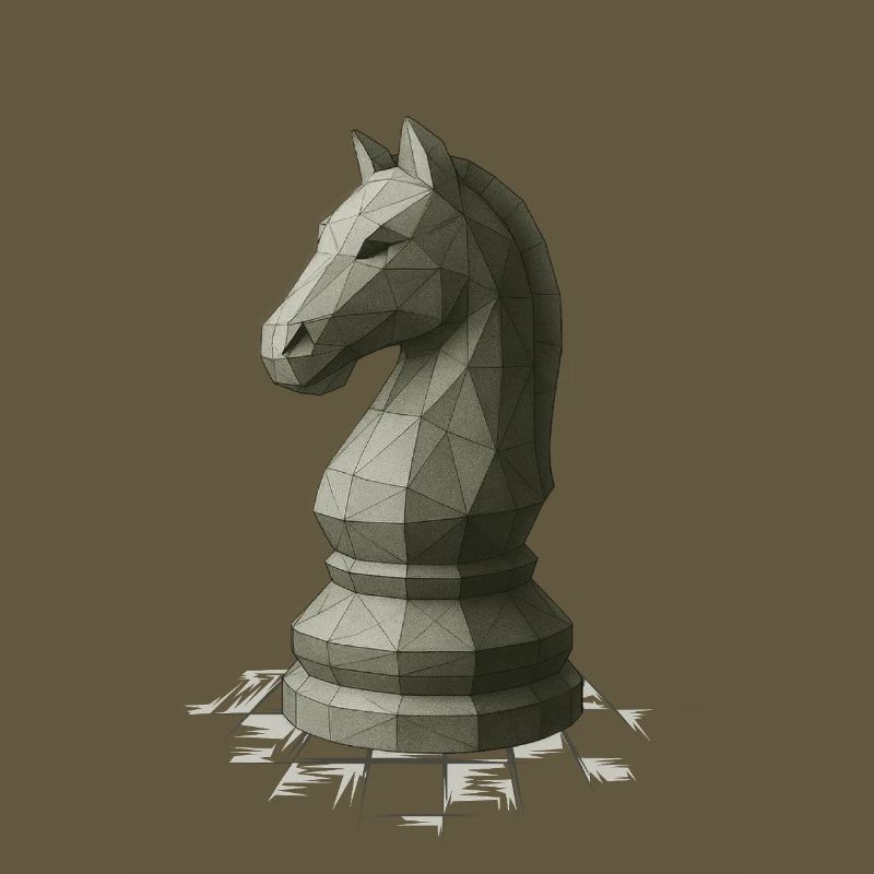 Conception du cavalier d’échecs à faible polygonisme