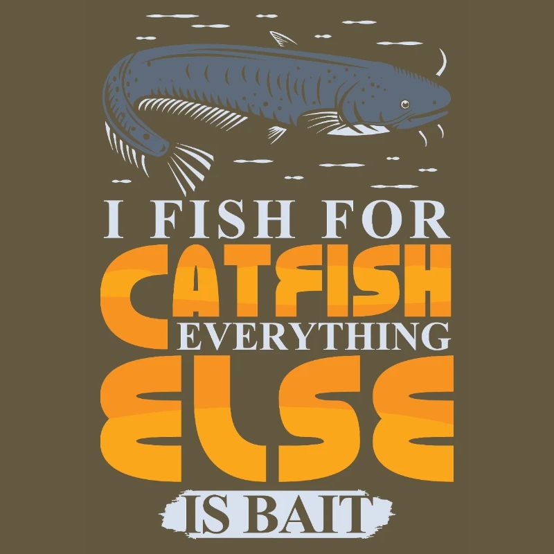 Poisson-chat pêcheur poisson-chat pêchent le poisson-chat
