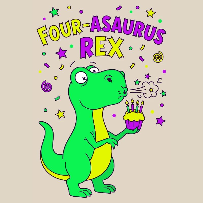 Four-asaurus Rex 4 Birthday