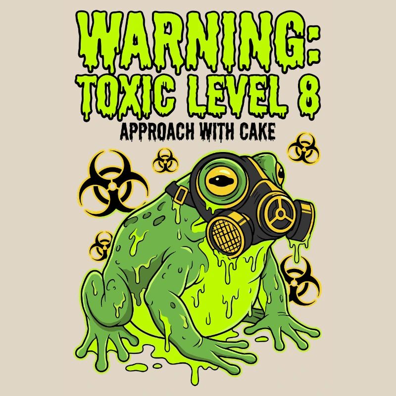 Warning Toxic Level 8 Frog