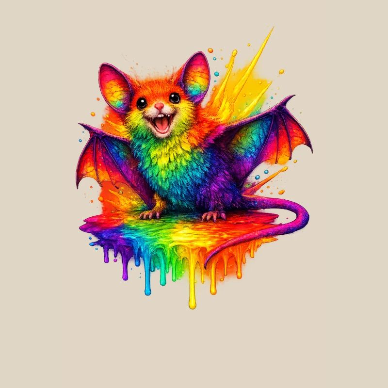 Regenbogenfledermaus Splash