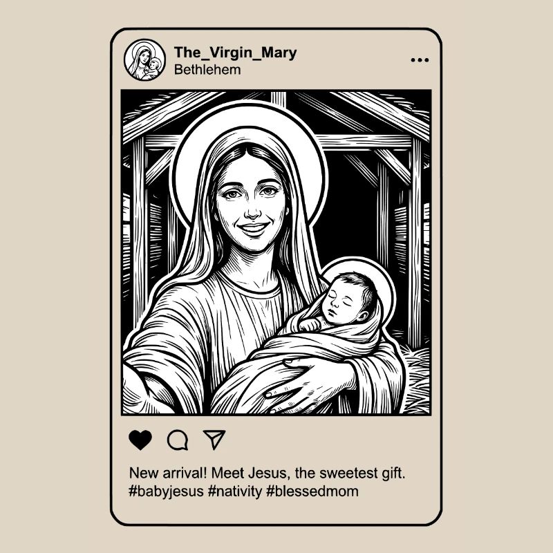 Virgin Mary New Arrival - Funny Nativity Meme