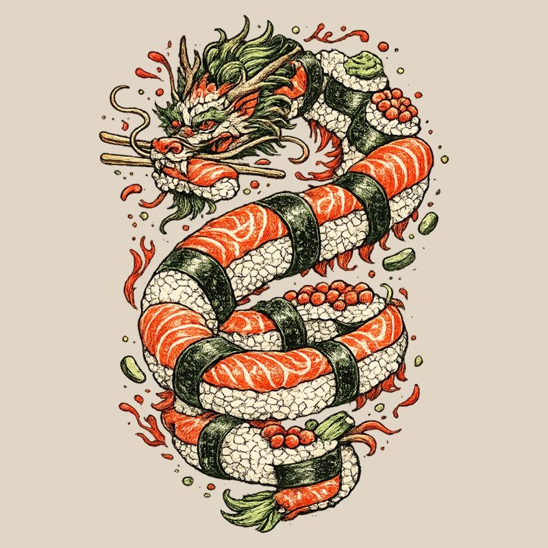 Drachen-Sushi-Spule