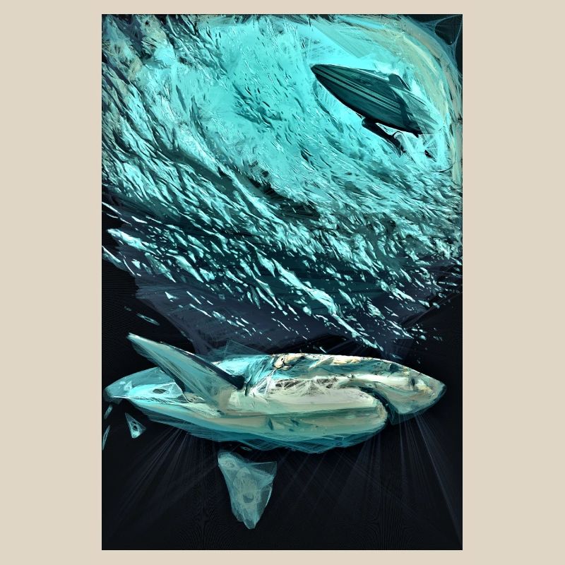 Turquoise Underwater Shark Dynamics