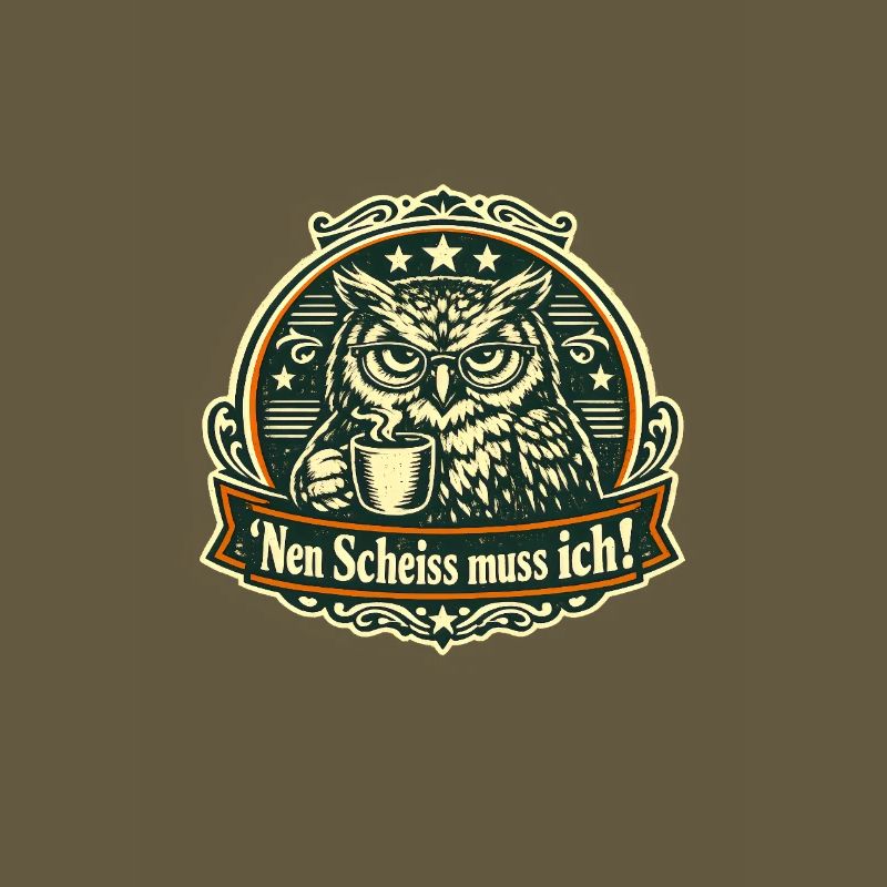 Nen scheiß muss ich Eule Büro Spruch